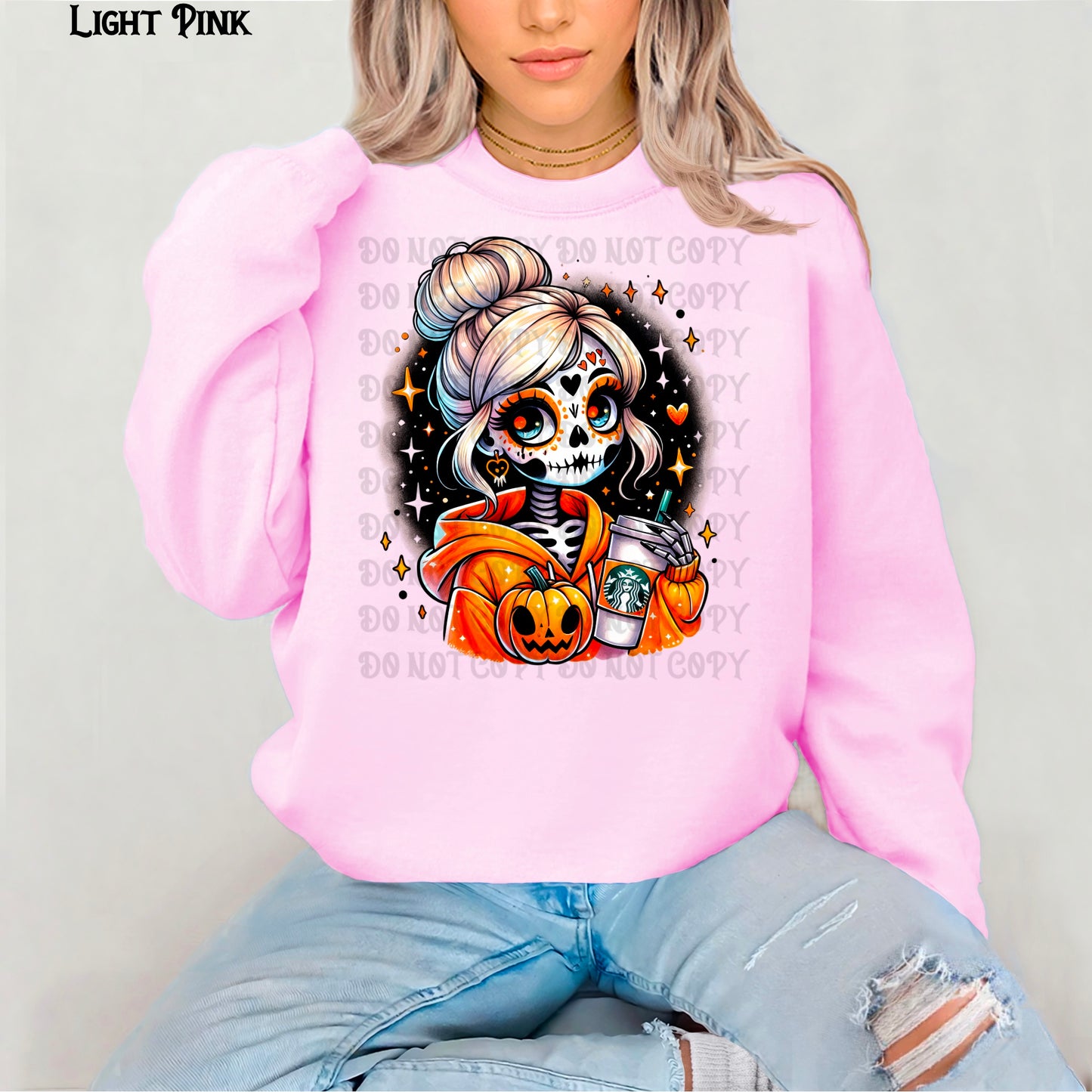 Bun Skull Coffee Lady Sweatshirt